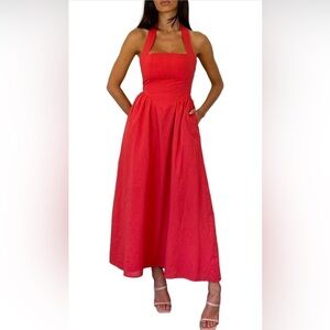 Elegant Red Maxi Dress